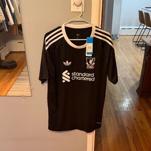 Adidas Black and White Liverpool FC Shirt